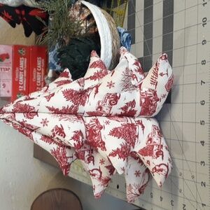 Stuffed Christmas Decor. Approximately 10"x10".